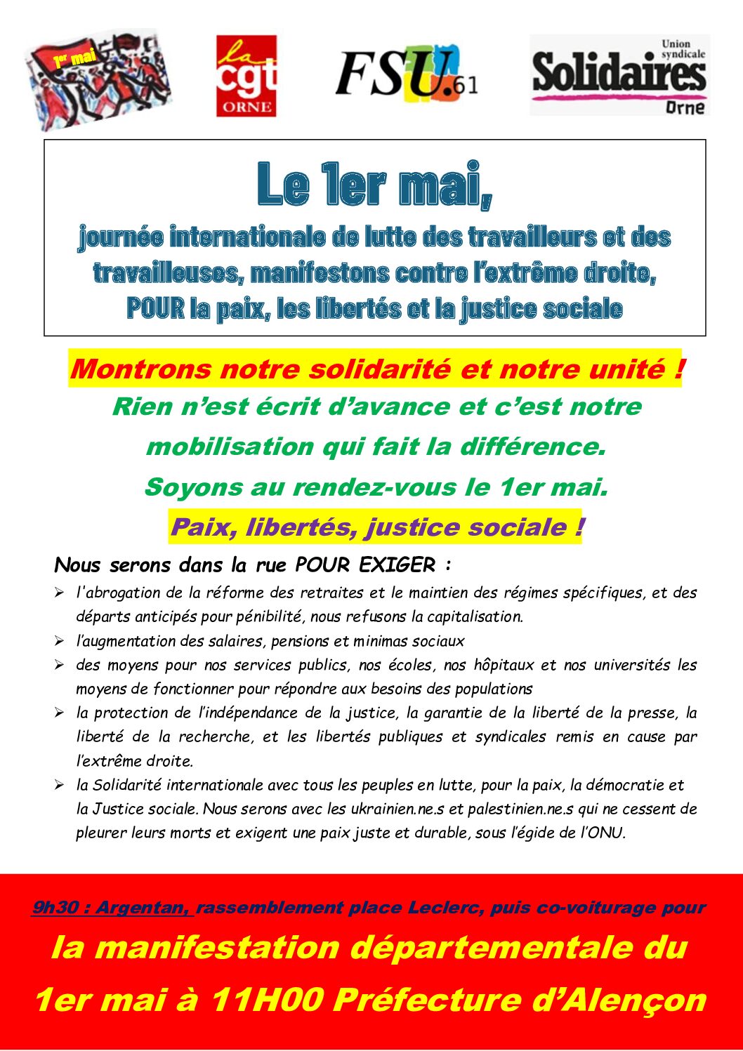 Manifestation du 1er mai 2025