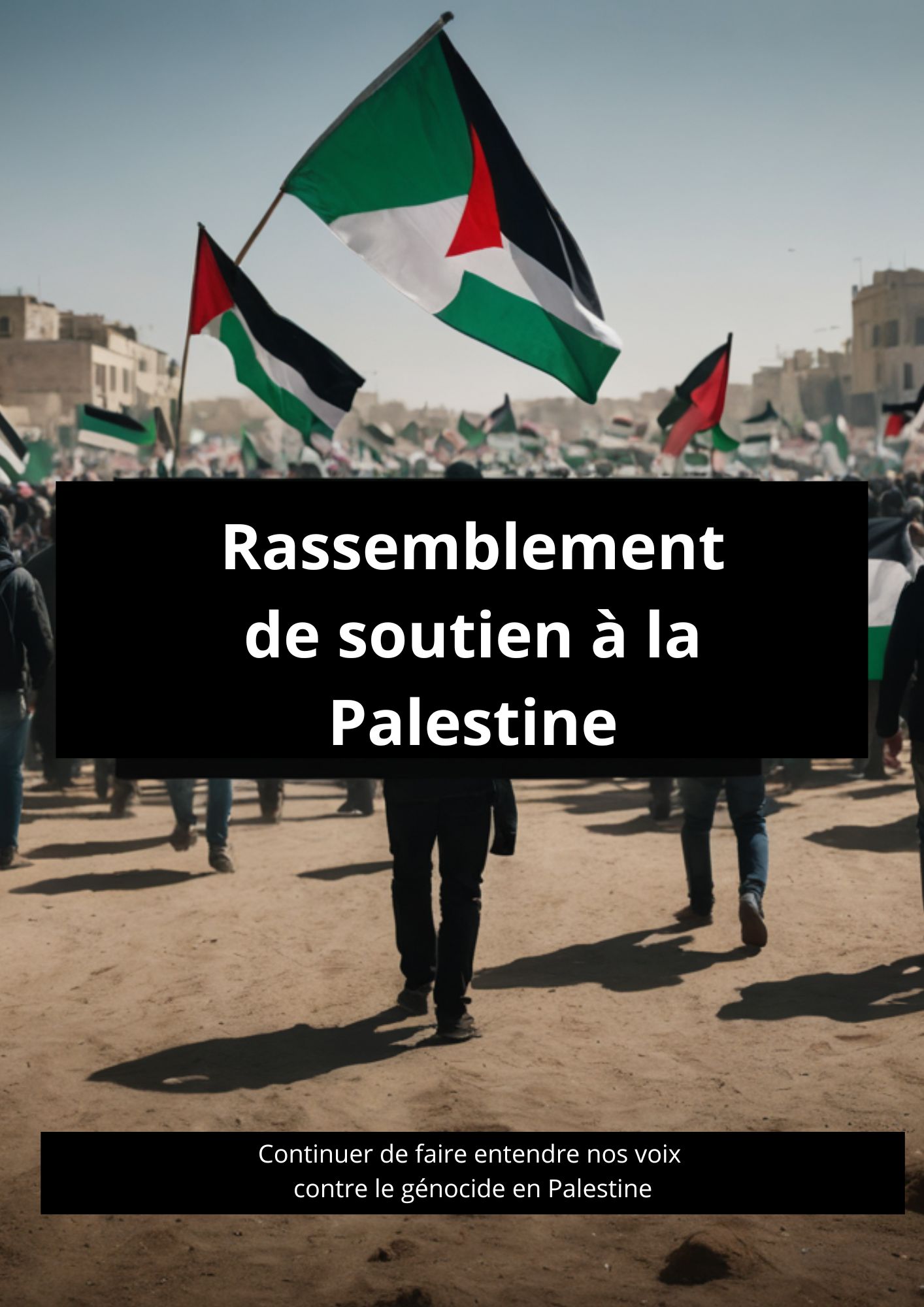 Rassemblement en soutien au peuple palestinien