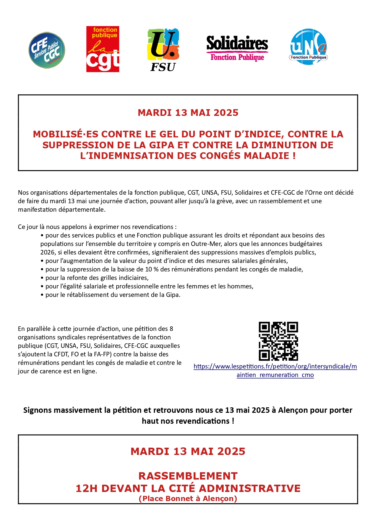 Mobilisation fonction publique