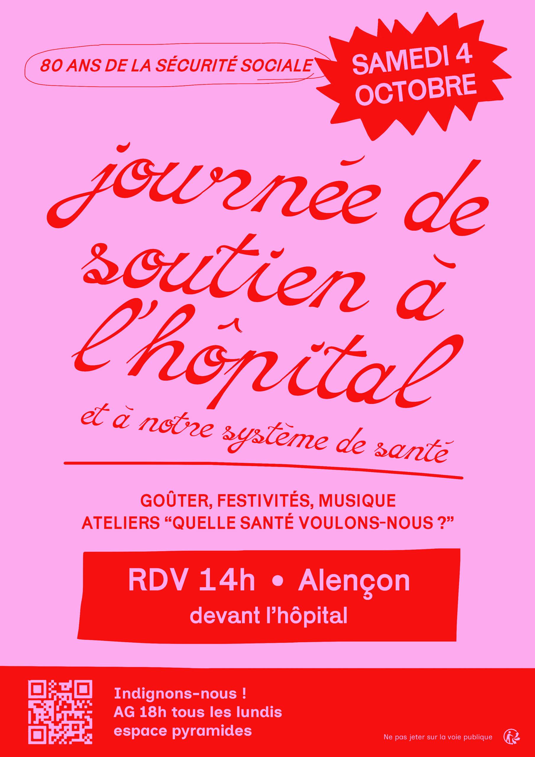 Sauvons l'hôpital  ! Anniversaire des 80 ans de la sécu !