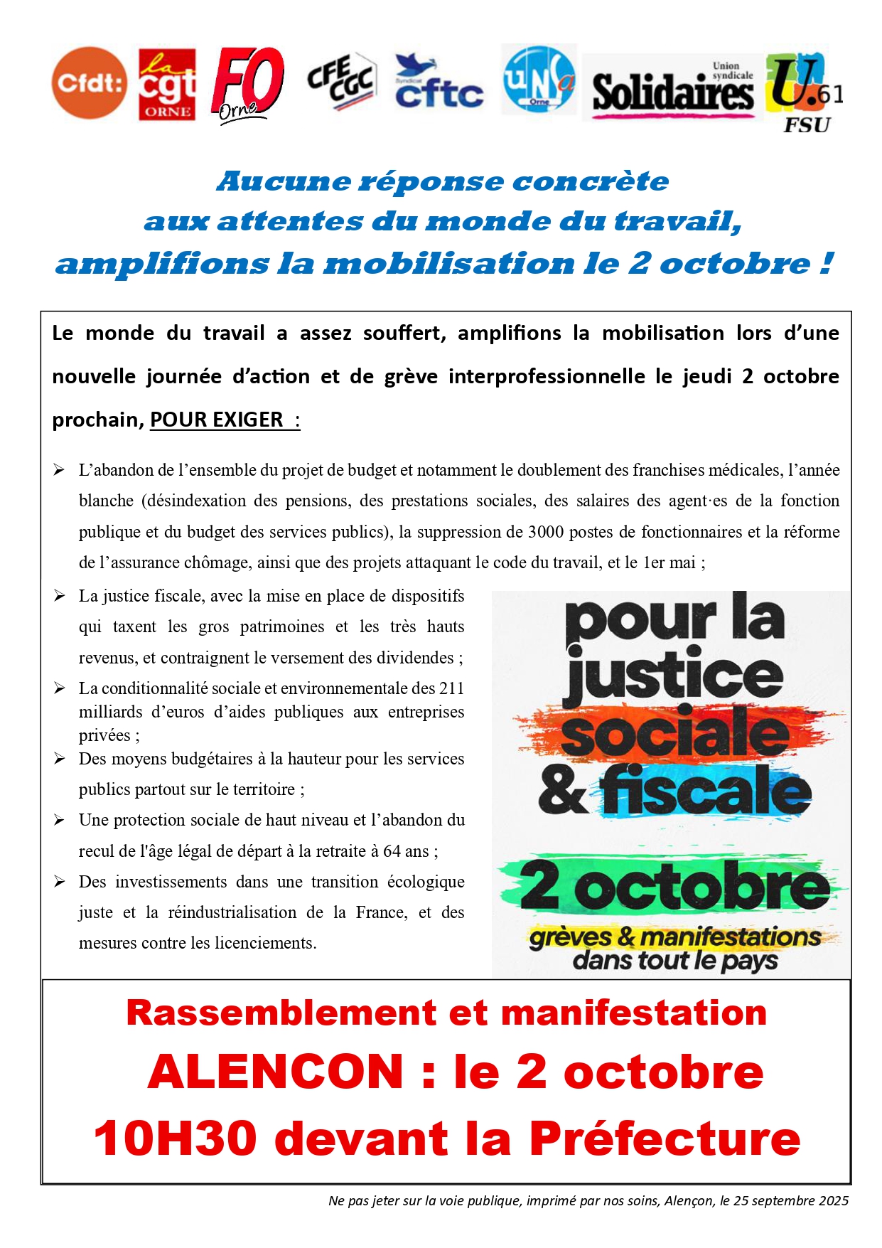 Manifestation Alençon