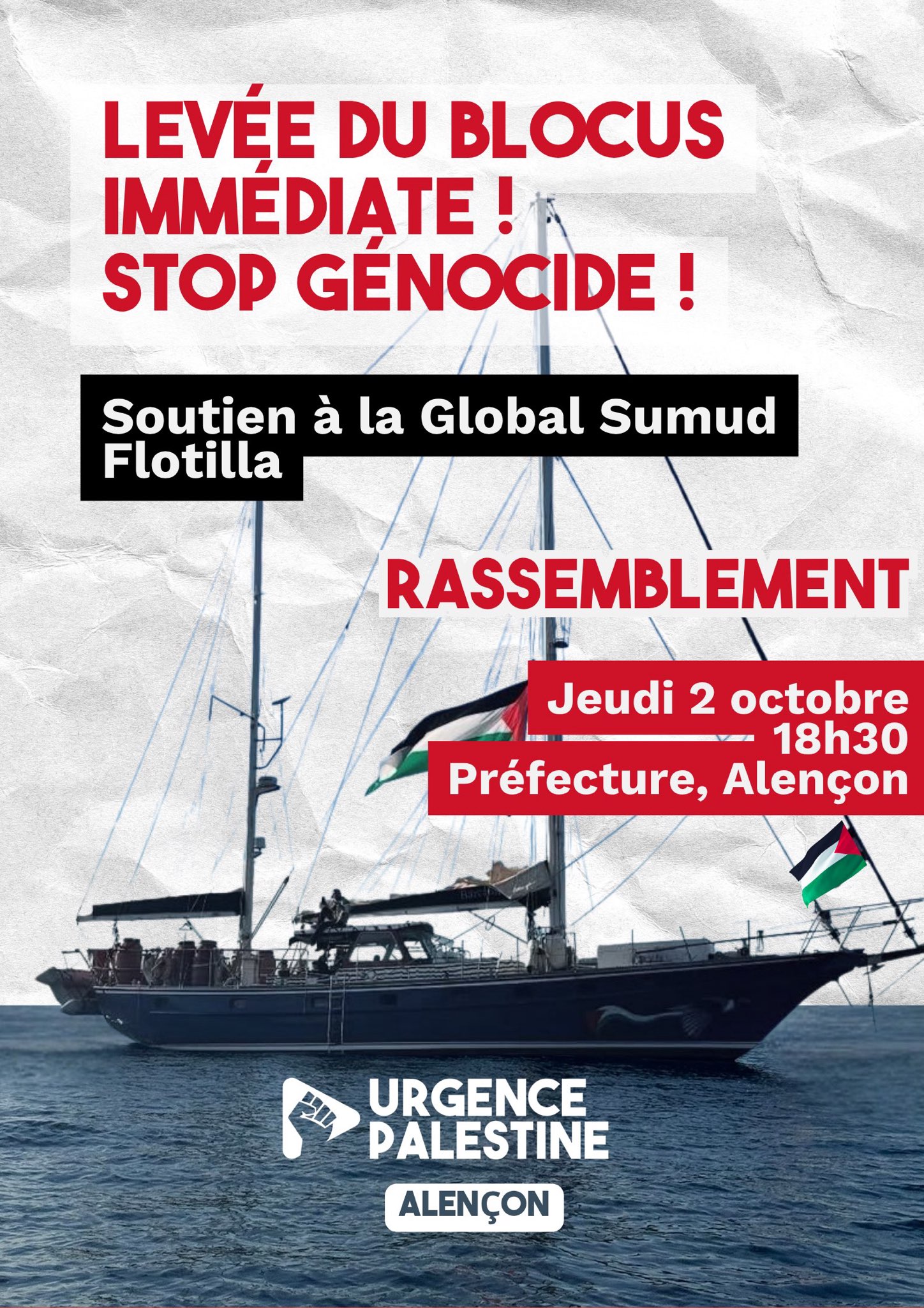 Rassemblement de soutien pour les flottilles pour Gaza