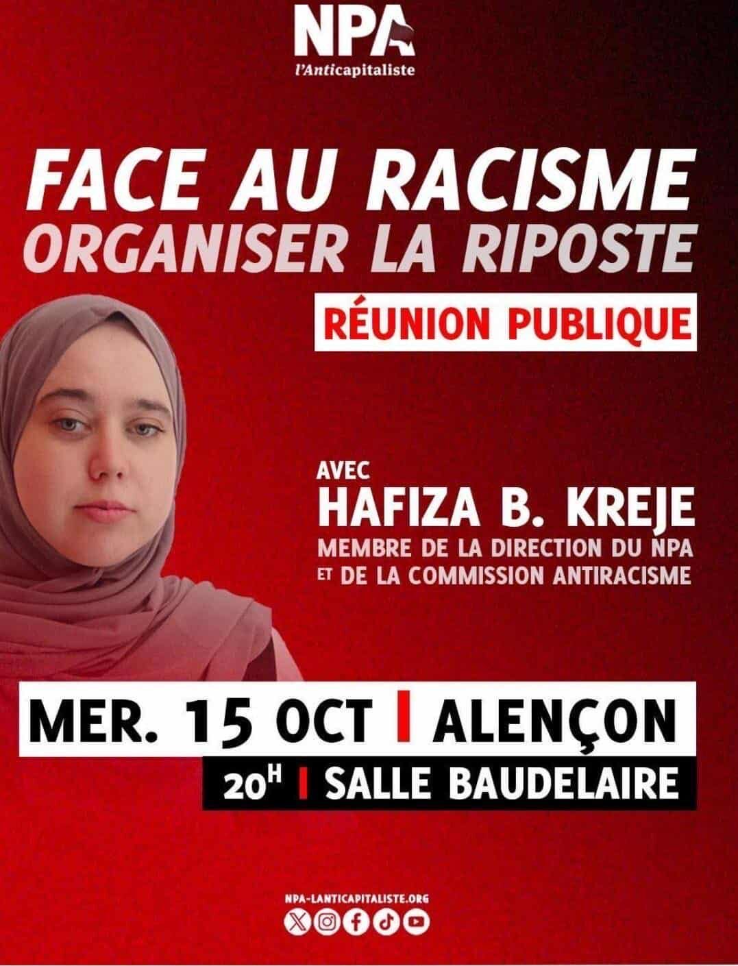 Réunion publique : face au racisme, organiser la riposte