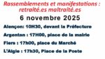 4 rassemblements pour les retraité.es dans l'Orne - 6 nov.