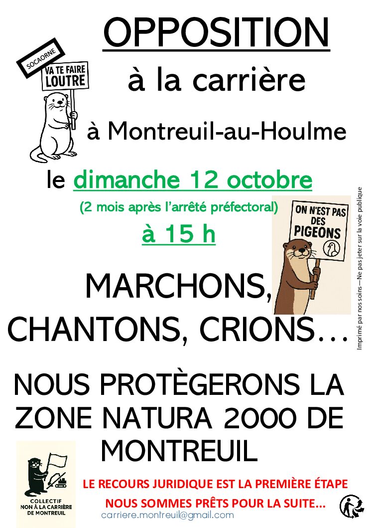 Rassemblement contre la carrière de Montreuil-au-Houlme
