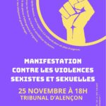 Manifestation contre les violences sexistes et sexuelles