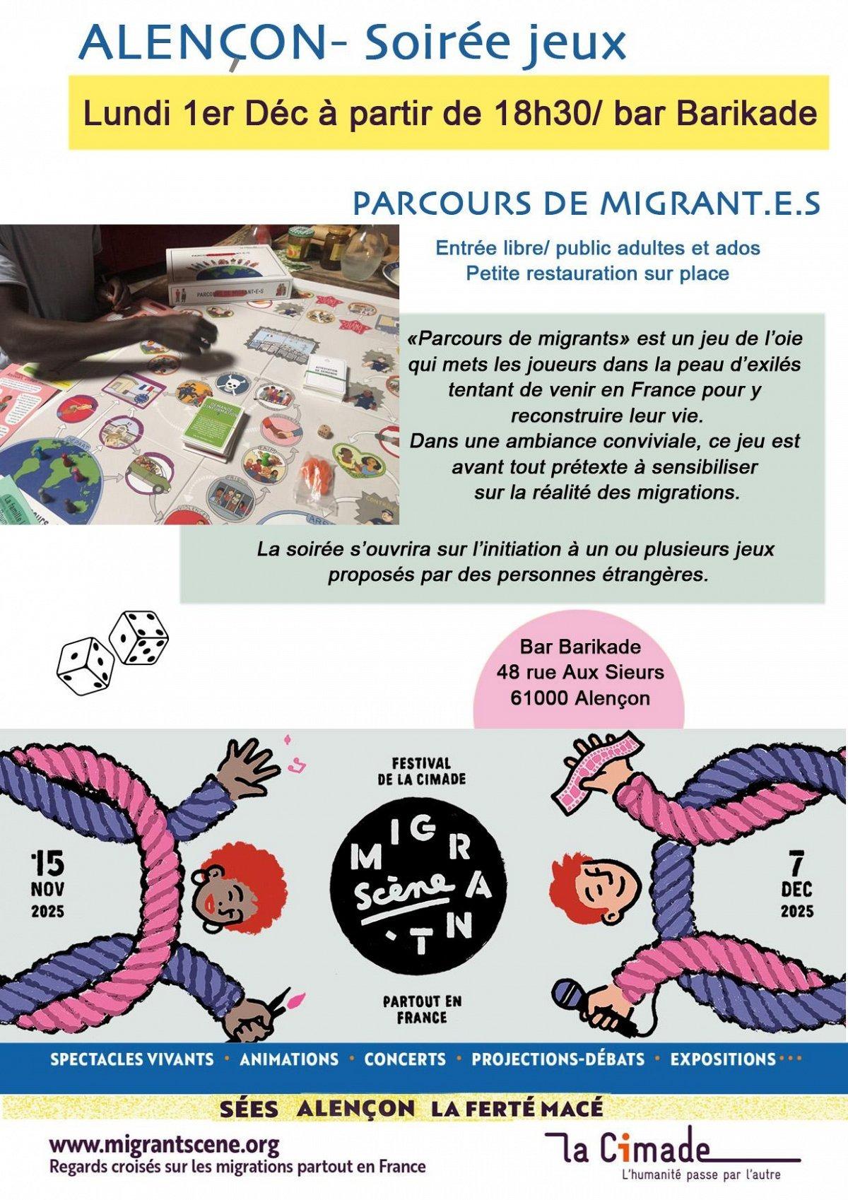 Soirée jeux - Parcours de migrant.es (Festival Migrant'Scène)