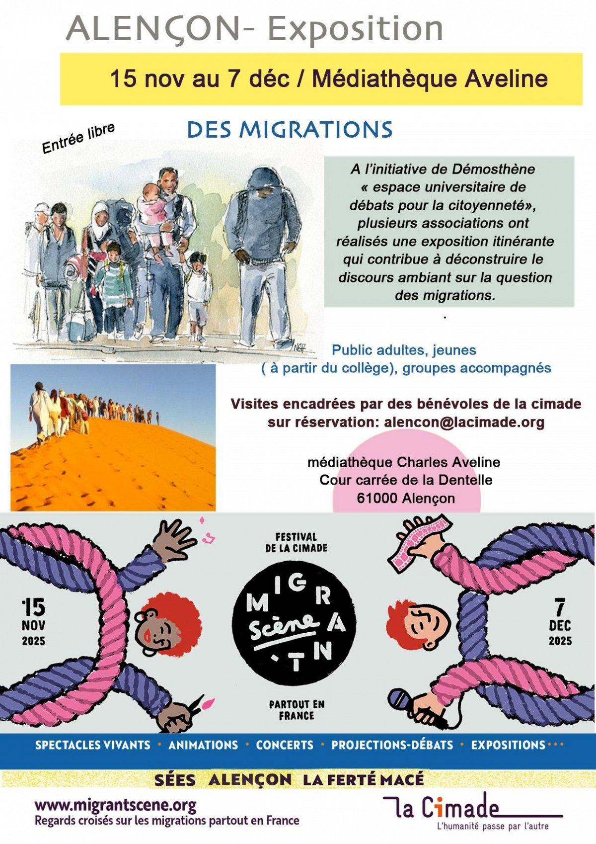 Exposition du 15 nov au 7 déc : Des migrations (Festival Migrant'Scène)