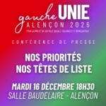Conférence de presse Gauche Unie - Dévoilement des deux têtes de liste
