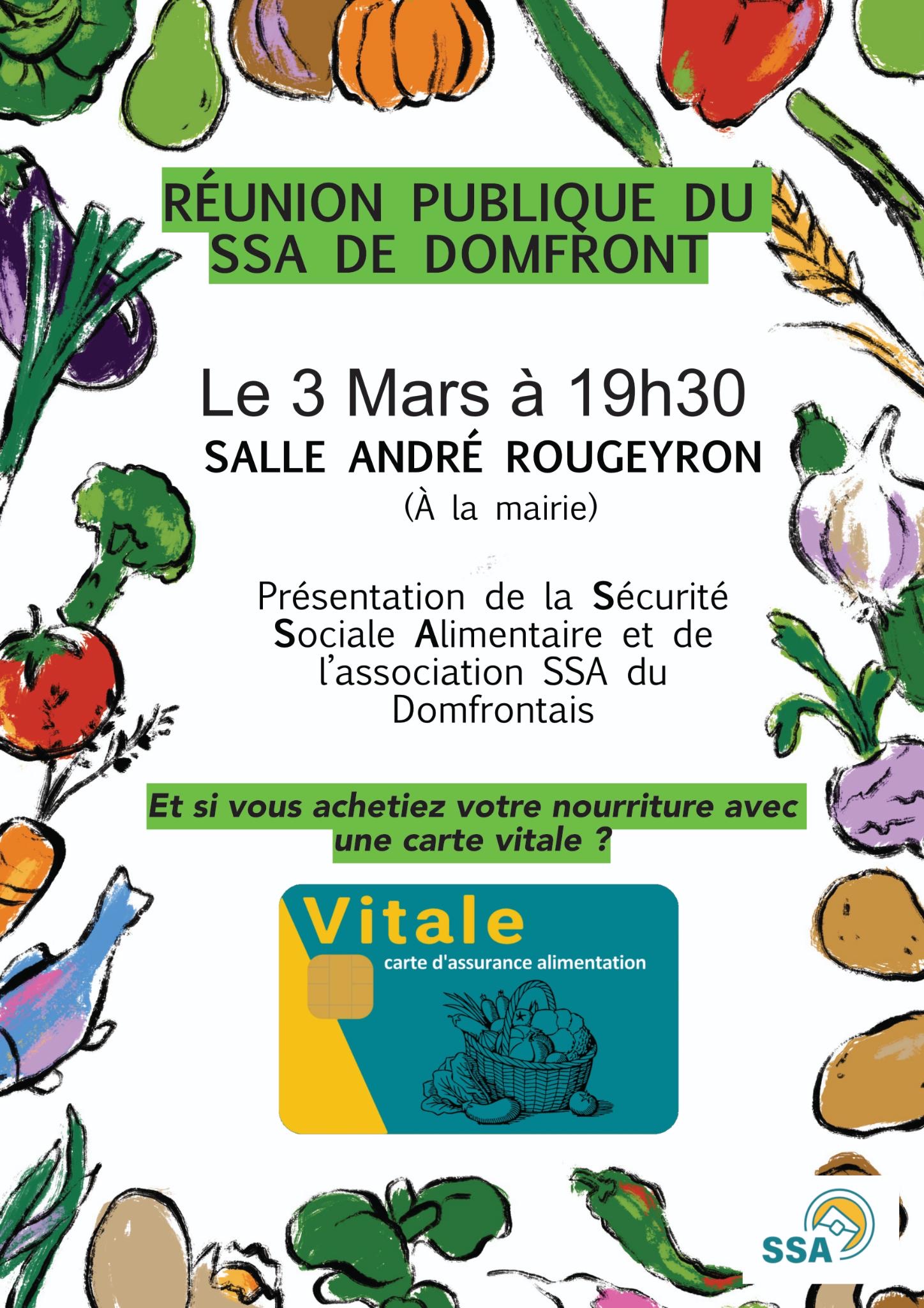 Réunion publique sur la Sécurité sociale alimentaire à Domfront