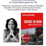 Fariba Hachtroudi à la libraire Convergences