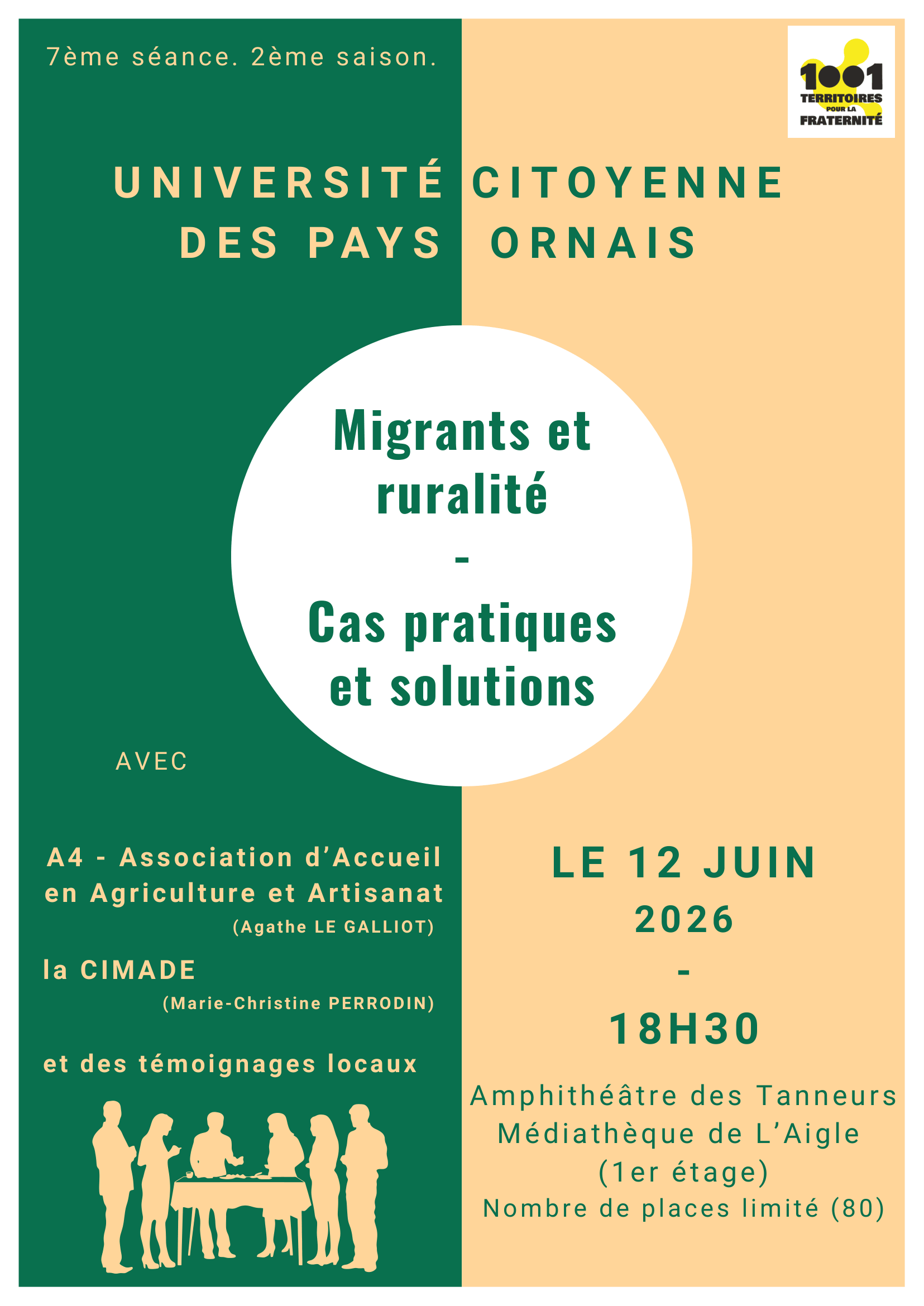 Conférence-débat de l'Université Citoyenne des Pays Ornais : Migrants et Ruralité