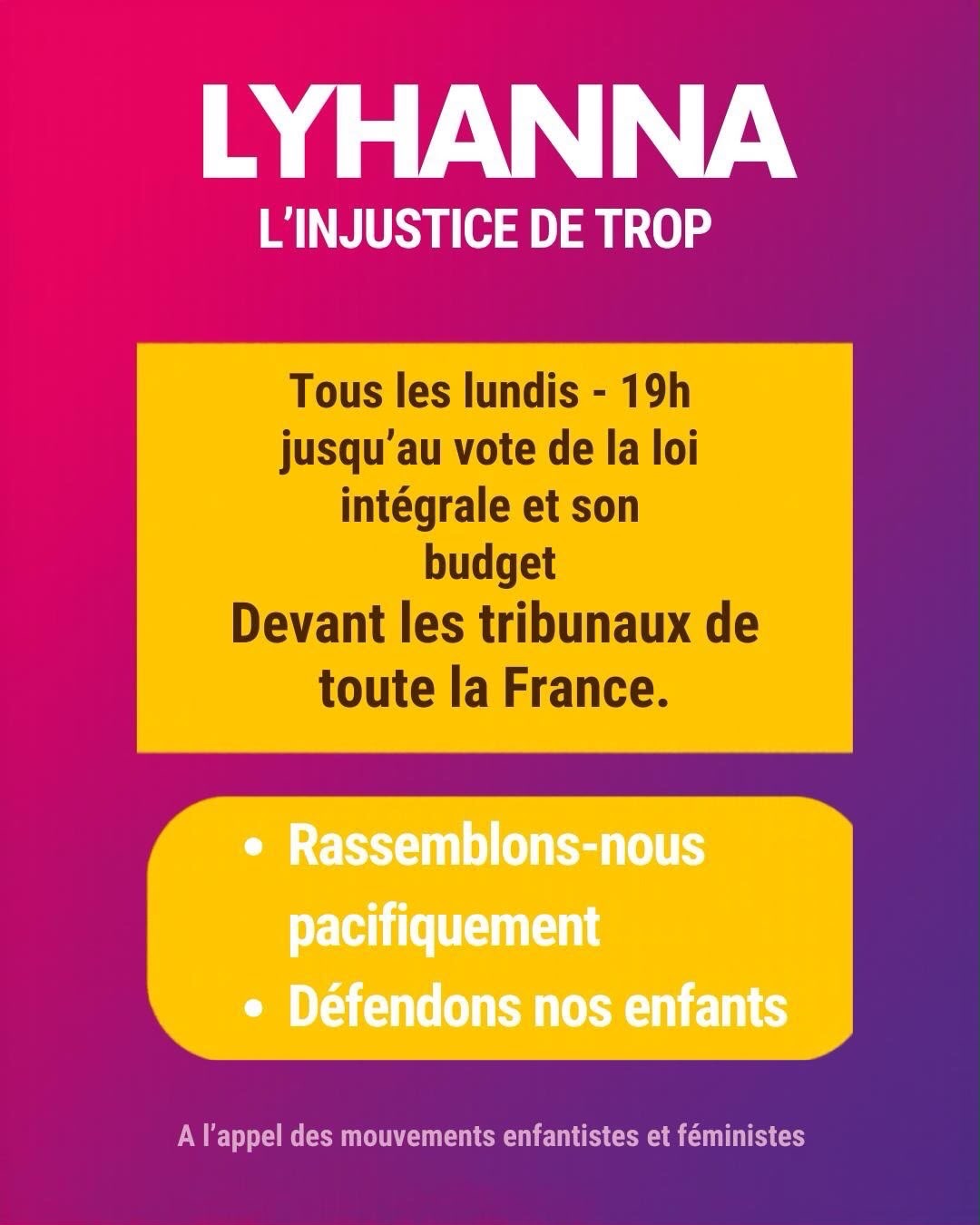 Rassemblement - Lyhanna, l’injustice de trop
