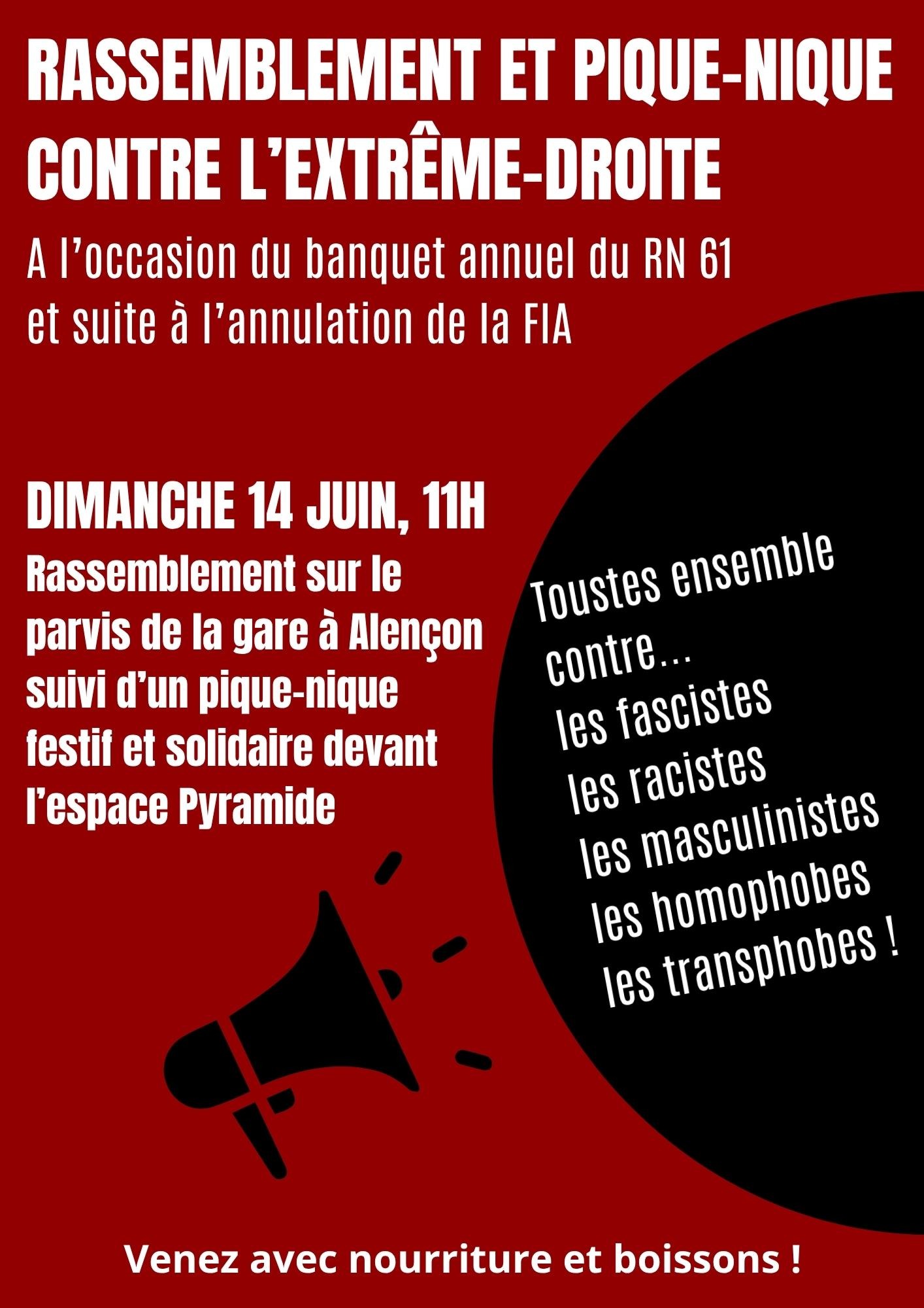 Rassemblement et pique-nique festif contre l'extrême droite