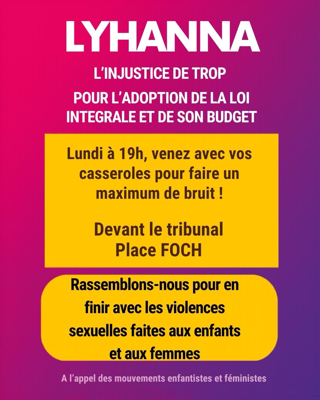 Rassemblement pour en finir avec les violences faites aux enfants et aux femmes