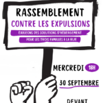 Rassemblement contre les expulsions et pour le relogement des trois familles à Alençon
