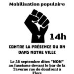 Mobilisation populaire contre la présence du RN à Flers